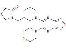 1-({1-[6-(4-thiomorpholinyl)[1,2,5]oxadiazolo[3,4-b]pyrazin-5-yl]-3-piperidinyl}methyl)-2-pyrrolidinone