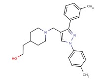2-(1-{[3-(3-methylphenyl)-1-(4-methylphenyl)-1H-pyrazol-4-yl]methyl}-4-piperidinyl)ethanol