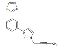 2-{3-[1-(2-butyn-1-yl)-1H-pyrazol-3-yl]phenyl}-1,3-thiazole