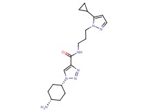 1-(cis-4-aminocyclohexyl)-N-[3-(5-cyclopropyl-1H-pyrazol-1-yl)propyl]-1H-1,2,3-triazole-4-carboxamide