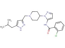 2-chloro-N-(1-{1-[(5-isobutyl-1H-pyrazol-3-yl)methyl]-4-piperidinyl}-1H-pyrazol-5-yl)benzamide