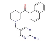 {1-[(2-amino-5-pyrimidinyl)methyl]-3-piperidinyl}(1-naphthyl)methanone