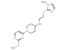 N-{2-[(1-methyl-1H-imidazol-2-yl)thio]ethyl}-1-[2-(methylthio)pyrimidin-4-yl]piperidin-4-amine