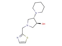 (3S*,4S*)-4-piperidin-1-yl-1-(1,3-thiazol-2-ylmethyl)pyrrolidin-3-ol