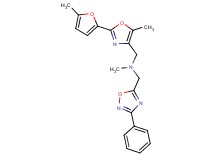 N-methyl-1-[5-methyl-2-(5-methyl-2-furyl)-1,3-oxazol-4-yl]-N-[(3-phenyl-1,2,4-oxadiazol-5-yl)methyl]methanamine