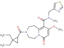 3-[(2,2-diethylcyclopropyl)carbonyl]-9-methoxy-N-methyl-7-oxo-N-(1,3-thiazol-4-ylmethyl)-1,2,3,4,5,7-hexahydropyrido[1,2-d][1,4]diazepine-10-carboxamide