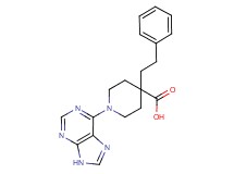 4-(2-phenylethyl)-1-(9H-purin-6-yl)piperidine-4-carboxylic acid
