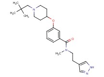3-{[1-(2,2-dimethylpropyl)-4-piperidinyl]oxy}-N-methyl-N-[2-(1H-pyrazol-4-yl)ethyl]benzamide