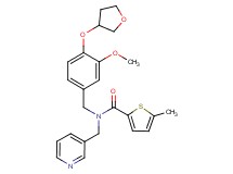 N-[3-methoxy-4-(tetrahydro-3-furanyloxy)benzyl]-5-methyl-N-(3-pyridinylmethyl)-2-thiophenecarboxamide