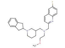 N-{[1-(2,3-dihydro-1H-inden-2-yl)-3-piperidinyl]methyl}-N-[(6-fluoro-2-quinolinyl)methyl]-2-methoxyethanamine