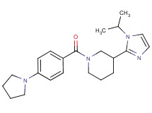 3-(1-isopropyl-1H-imidazol-2-yl)-1-[4-(1-pyrrolidinyl)benzoyl]piperidine