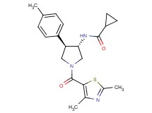 N-[(3S*,4R*)-1-[(2,4-dimethyl-1,3-thiazol-5-yl)carbonyl]-4-(4-methylphenyl)-3-pyrrolidinyl]cyclopropanecarboxamide