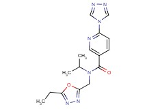 N-[(5-ethyl-1,3,4-oxadiazol-2-yl)methyl]-N-isopropyl-6-(4H-1,2,4-triazol-4-yl)nicotinamide