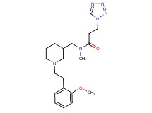 N-({1-[2-(2-methoxyphenyl)ethyl]-3-piperidinyl}methyl)-N-methyl-3-(1H-tetrazol-1-yl)propanamide