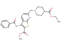 methyl 3-(benzoylamino)-6-{[4-(ethoxycarbonyl)-1-piperidinyl]methyl}thieno[2,3-b]pyridine-2-carboxylate