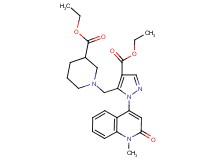 ethyl 1-{[4-(ethoxycarbonyl)-1-(1-methyl-2-oxo-1,2-dihydro-4-quinolinyl)-1H-pyrazol-5-yl]methyl}-3-piperidinecarboxylate