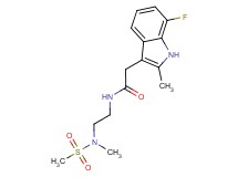 2-(7-fluoro-2-methyl-1H-indol-3-yl)-N-{2-[methyl(methylsulfonyl)amino]ethyl}acetamide