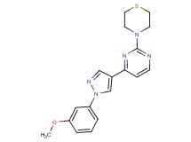 4-{4-[1-(3-methoxyphenyl)-1H-pyrazol-4-yl]-2-pyrimidinyl}thiomorpholine trifluoroacetate
