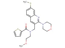 N-(2-methoxyethyl)-N-{[7-(methylthio)-2-(4-morpholinyl)-3-quinolinyl]methyl}-2-thiophenecarboxamide