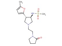 N-{rel-(3R,4S)-4-(5-methyl-2-furyl)-1-[2-(2-oxo-1-pyrrolidinyl)ethyl]-3-pyrrolidinyl}methanesulfonamide hydrochloride