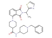 N-(1-benzyl-4-piperidinyl)-1-{1,3-dioxo-2-[1-(1,3-thiazol-2-yl)ethyl]-2,3-dihydro-1H-isoindol-4-yl}-4-piperidinecarboxamide