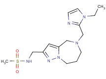N-({5-[(1-ethyl-1H-imidazol-2-yl)methyl]-5,6,7,8-tetrahydro-4H-pyrazolo[1,5-a][1,4]diazepin-2-yl}methyl)methanesulfonamide