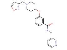 3-{[1-(3-isoxazolylmethyl)-4-piperidinyl]oxy}-N-(3-pyridinylmethyl)benzamide