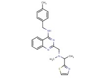 N-(4-methylbenzyl)-2-({methyl[1-(1,3-thiazol-2-yl)ethyl]amino}methyl)-4-quinazolinamine