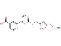 2-[2-({[5-(methoxymethyl)-1,2,4-oxadiazol-3-yl]methyl}amino)pyrimidin-4-yl]isonicotinic acid