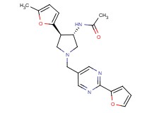 N-[(3S*,4R*)-1-{[2-(2-furyl)-5-pyrimidinyl]methyl}-4-(5-methyl-2-furyl)-3-pyrrolidinyl]acetamide