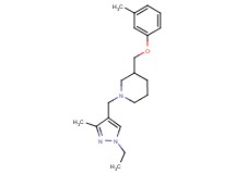 1-[(1-ethyl-3-methyl-1H-pyrazol-4-yl)methyl]-3-[(3-methylphenoxy)methyl]piperidine