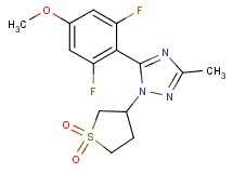 5-(2,6-difluoro-4-methoxyphenyl)-1-(1,1-dioxidotetrahydro-3-thienyl)-3-methyl-1H-1,2,4-triazole