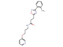 3-[3-(2-methylphenyl)-1,2,4-oxadiazol-5-yl]-N-[3-(pyridin-3-yloxy)propyl]propanamide