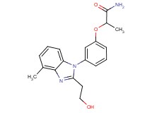2-{3-[2-(2-hydroxyethyl)-4-methyl-1H-benzimidazol-1-yl]phenoxy}propanamide