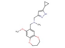 1-(5-cyclopropyl-1H-pyrazol-3-yl)-N-[(8-methoxy-3,4-dihydro-2H-1,5-benzodioxepin-7-yl)methyl]-N-methylmethanamine