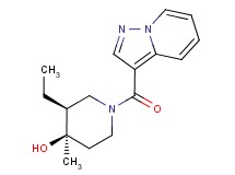 (3S*,4R*)-3-ethyl-4-methyl-1-(pyrazolo[1,5-a]pyridin-3-ylcarbonyl)piperidin-4-ol