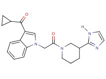 cyclopropyl(1-{2-[3-(1H-imidazol-2-yl)piperidin-1-yl]-2-oxoethyl}-1H-indol-3-yl)methanone