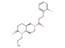 (4aS*,8aR*)-6-[3-(2-fluorophenyl)propanoyl]-1-propyloctahydro-1,6-naphthyridin-2(1H)-one