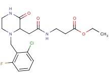 ethyl N-{[1-(2-chloro-6-fluorobenzyl)-3-oxo-2-piperazinyl]acetyl}-beta-alaninate