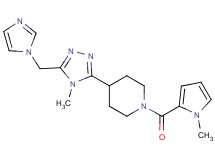 4-[5-(1H-imidazol-1-ylmethyl)-4-methyl-4H-1,2,4-triazol-3-yl]-1-[(1-methyl-1H-pyrrol-2-yl)carbonyl]piperidine
