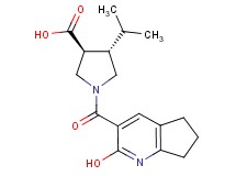 rel-(3S,4S)-1-[(2-hydroxy-6,7-dihydro-5H-cyclopenta[b]pyridin-3-yl)carbonyl]-4-isopropyl-3-pyrrolidinecarboxylic acid