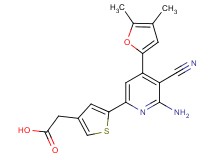 {5-[6-amino-5-cyano-4-(4,5-dimethyl-2-furyl)pyridin-2-yl]-3-thienyl}acetic acid