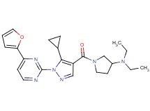 1-({5-cyclopropyl-1-[4-(2-furyl)-2-pyrimidinyl]-1H-pyrazol-4-yl}carbonyl)-N,N-diethyl-3-pyrrolidinamine