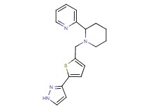 2-(1-{[5-(1H-pyrazol-3-yl)-2-thienyl]methyl}-2-piperidinyl)pyridine