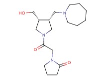 1-{2-[(3R*,4R*)-3-(1-azepanylmethyl)-4-(hydroxymethyl)-1-pyrrolidinyl]-2-oxoethyl}-2-pyrrolidinone