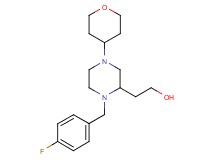 2-[1-(4-fluorobenzyl)-4-(tetrahydro-2H-pyran-4-yl)-2-piperazinyl]ethanol