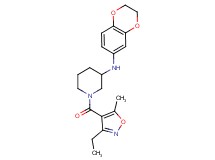 N-(2,3-dihydro-1,4-benzodioxin-6-yl)-1-[(3-ethyl-5-methyl-4-isoxazolyl)carbonyl]-3-piperidinamine