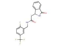 N-[2-fluoro-5-(trifluoromethyl)benzyl]-2-(3-oxo-2,3-dihydro-1H-isoindol-1-yl)acetamide
