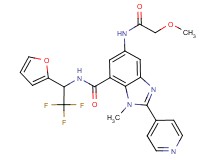 5-[(methoxyacetyl)amino]-1-methyl-2-(4-pyridinyl)-N-[2,2,2-trifluoro-1-(2-furyl)ethyl]-1H-benzimidazole-7-carboxamide