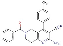 2-amino-6-benzoyl-4-(4-methylphenyl)-5,6,7,8-tetrahydro-1,6-naphthyridine-3-carbonitrile